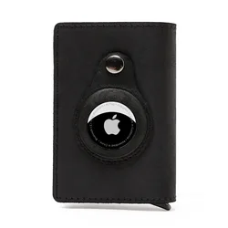 New Arrival Classic Design Genuine Leather Wallet Card Case for Airtag Leather Case