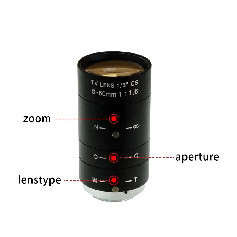 14MP 1080P Digital Industrial Video Microscope Camera 6-60mm Big Visual Fixed  Focusing Lens For Digital Image Acquisition