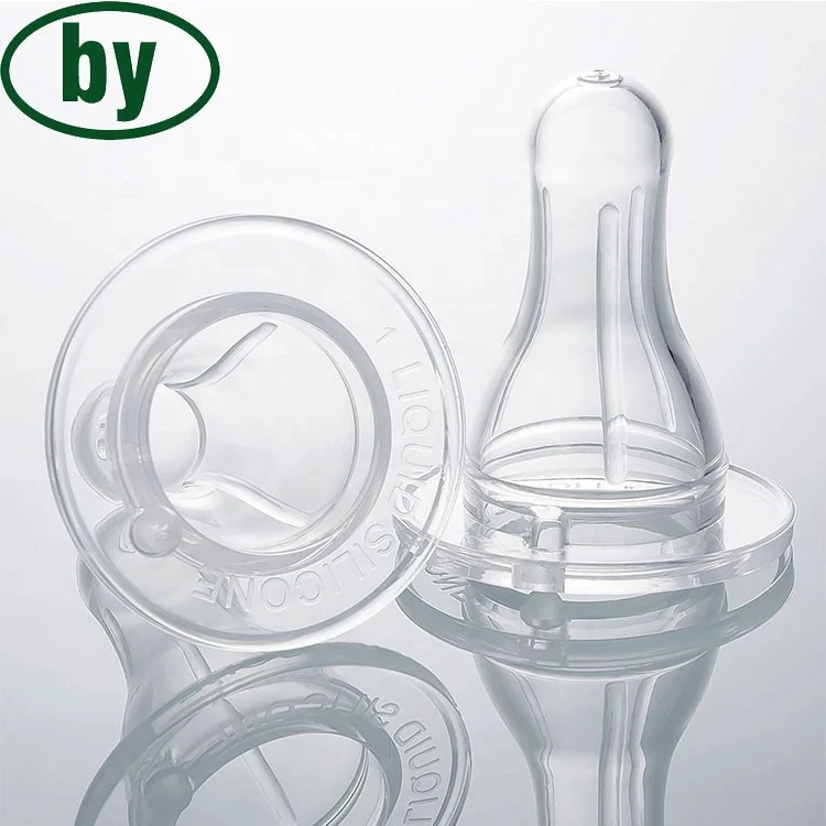  Оптовая Продажа BPA бесплатно жидкие силиконовые соски для кормления детей бутылка