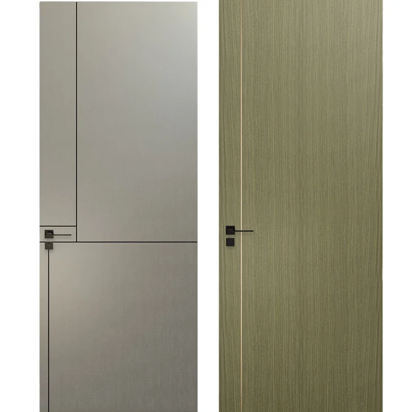 Waterproof Interior White Bedroom WPC Door UPVC Wooden Door With Door Frame For Hotel By Chinese Manufacturer