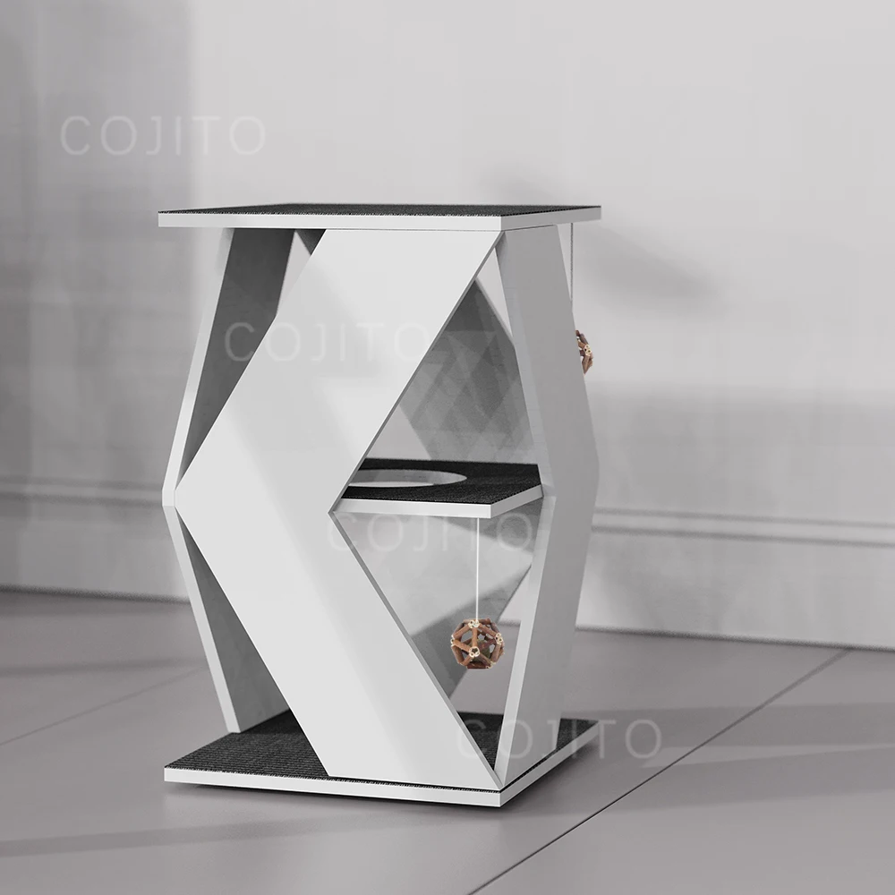 modern pet houses and furniture Wooden Pet Geometric Table Living Room cat bed pet houses furniture