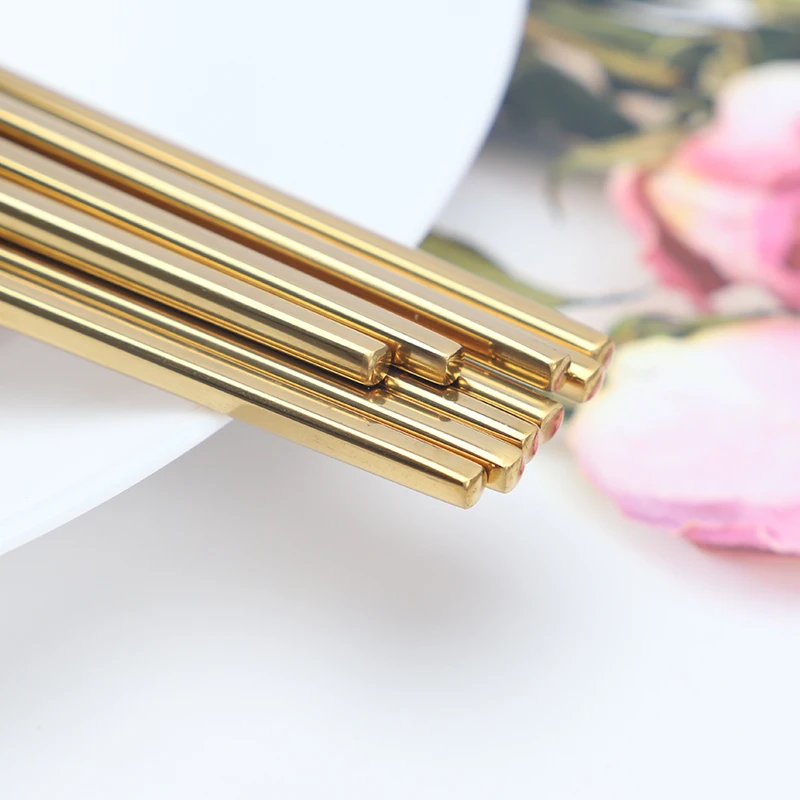 Korean 304 stainless steel chopsticks metal reusable titanium chopsticks with logo