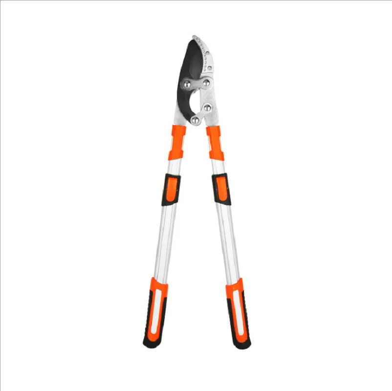 High Quality 2021 est Looping Shears Garden Harvester Shears Orange Telescopic Long Handle Pruning Shear Compound Action Gear