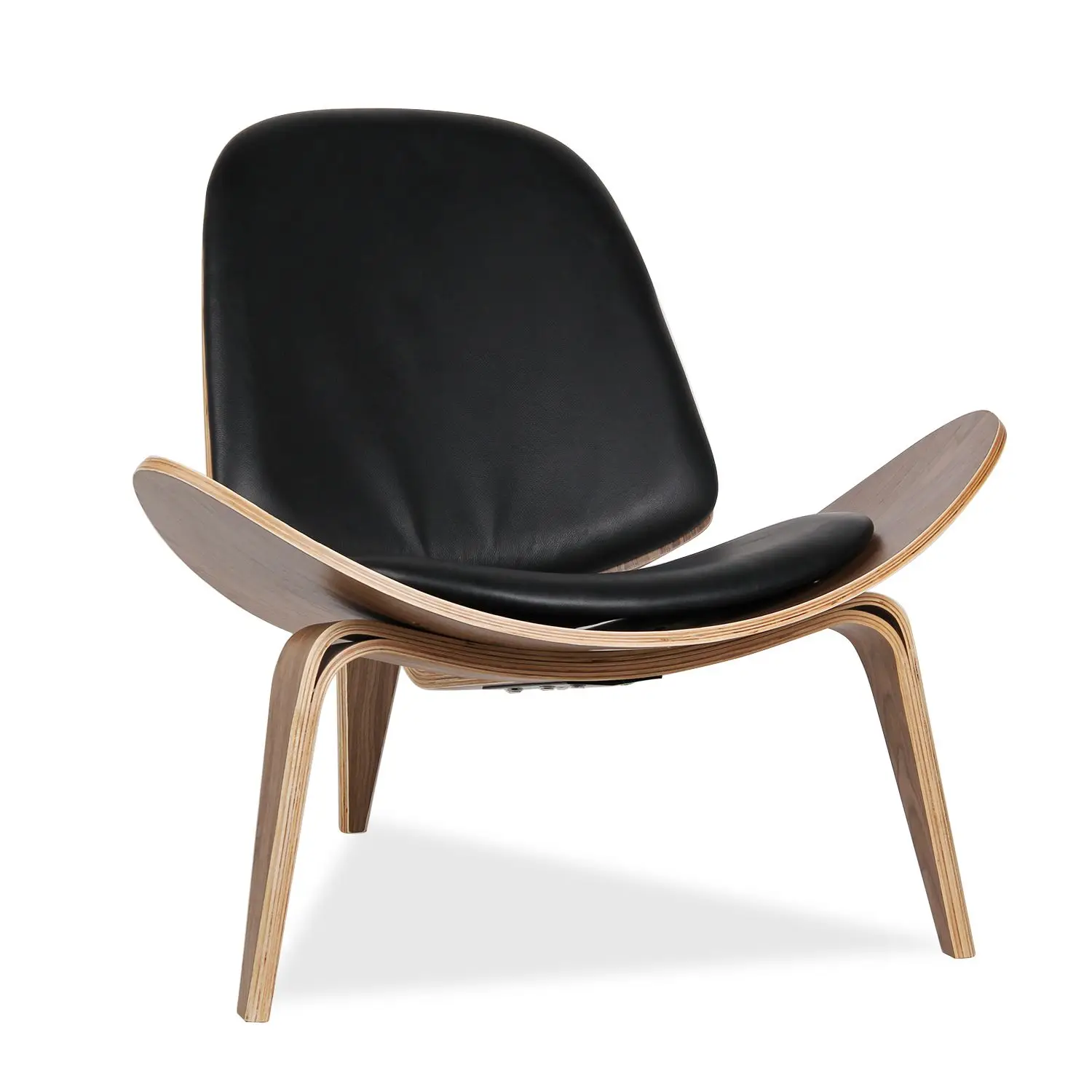 2021 New Style Leisure Chair Modern Plywood Molded Chair In Walnut Veneer Wood Chair