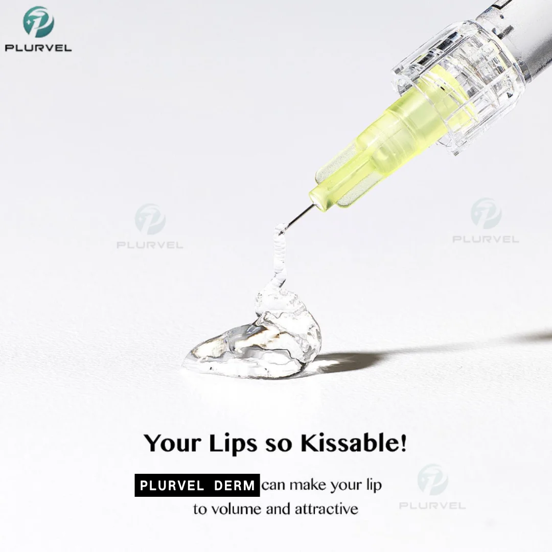 PLURVEL Factory Store Derm 1ml Cross Linked Best Acid Hyaluronic Beauty Filler Injection for Lip Augmentation Dermal Lip  Filler