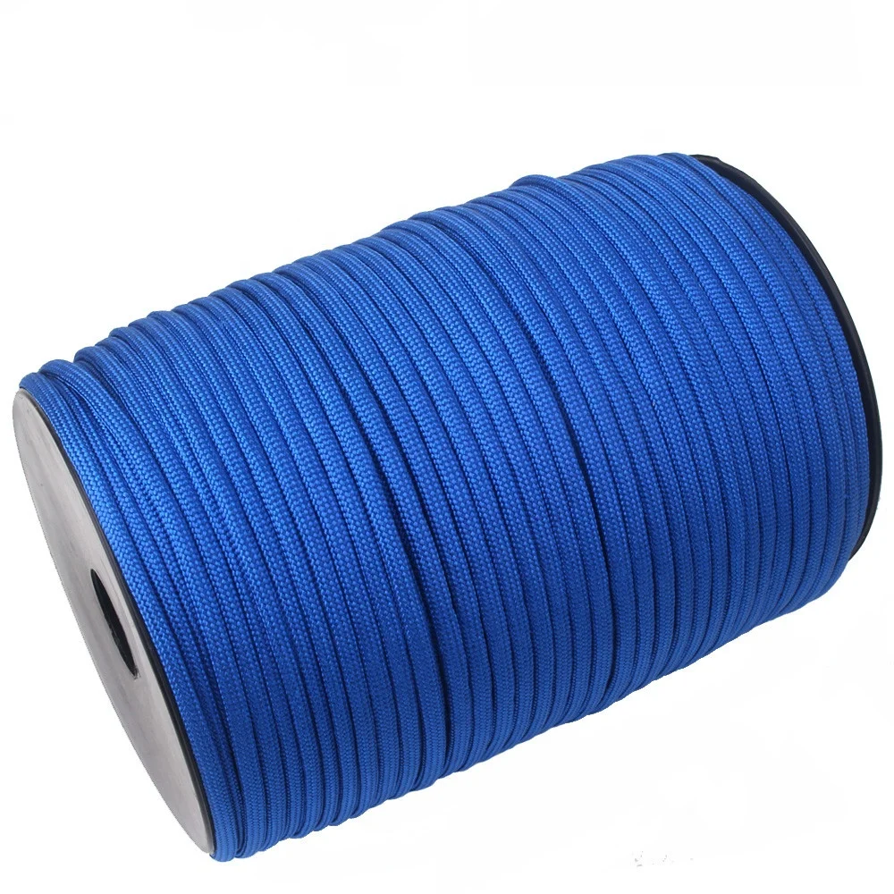 Multi Colored Military 4mm 7 inner Strand Parachute Cord 1000ft Military 550 Paracord Ropes