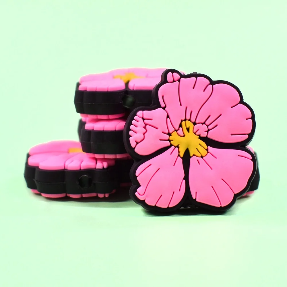 5pcs/Pack In Stock Diy Pvc Pen Charms Waterproof Silicone Beads For Pen Rubber Stationery Accessories