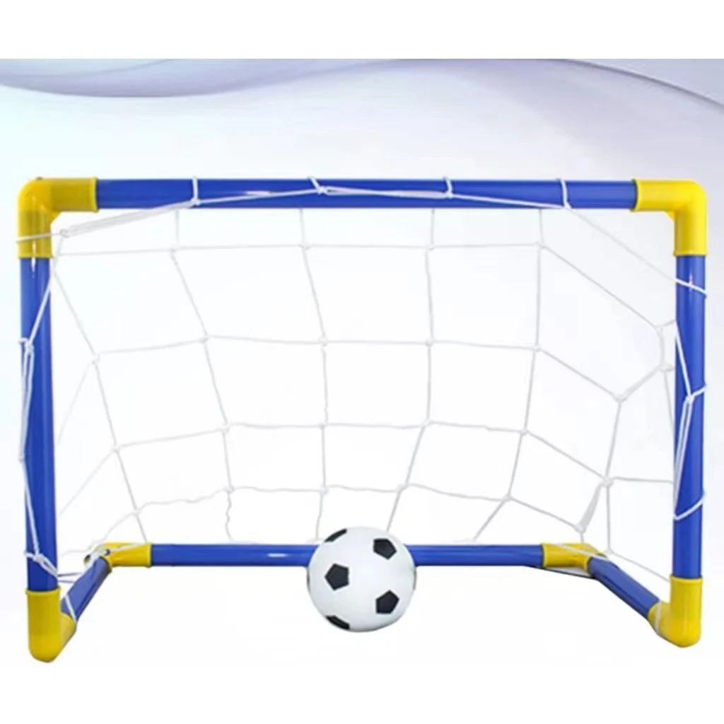 1 Set Mini Football Goal Soccer Ball and Net with Pump Foldable Soccer Goals