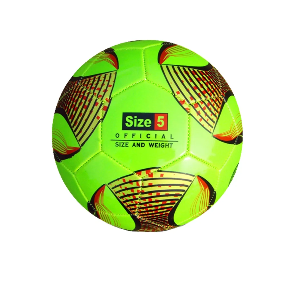 Wholesale Price Custom Soccer Ball OEM Brand PVC Machine Stitched Football Official Size Rubber Material for Sports Matches