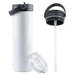 Склад в США 20 oz соломенной крышкой с вакуумной изоляцией из нержавеющей стали чашки из нержавеющей стали сублимаций заготовок прямые узкие стакан бутылка для воды