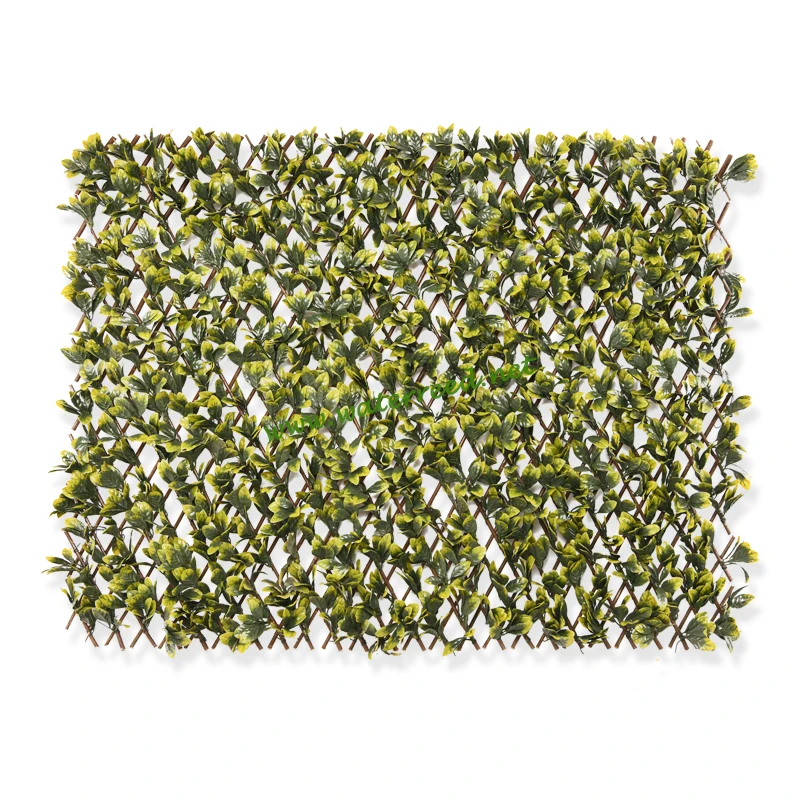 Best price expandable  willow trellis with artificial laurel leaves
