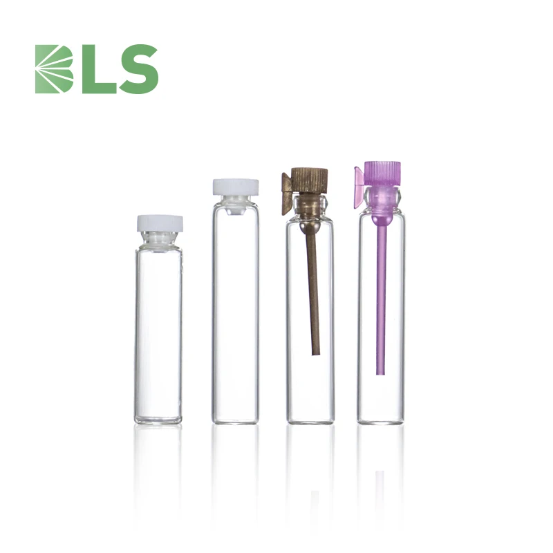 Small customized 1ml glass vial for glass perfume bottle packaging