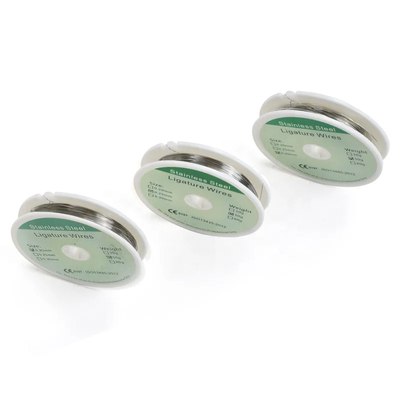 Foshan dental material instrument dentistry orthodontic stainless steel 304 ligature wire line dental consumables