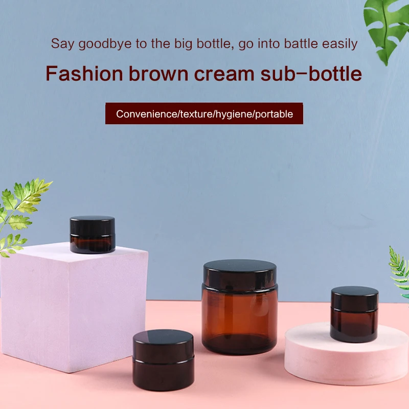Fast Delivery 10ml 15ml 20ml 30ml 50ml 60ml 100ml 270ml Brown Transparent Cosmetic Glass Jars