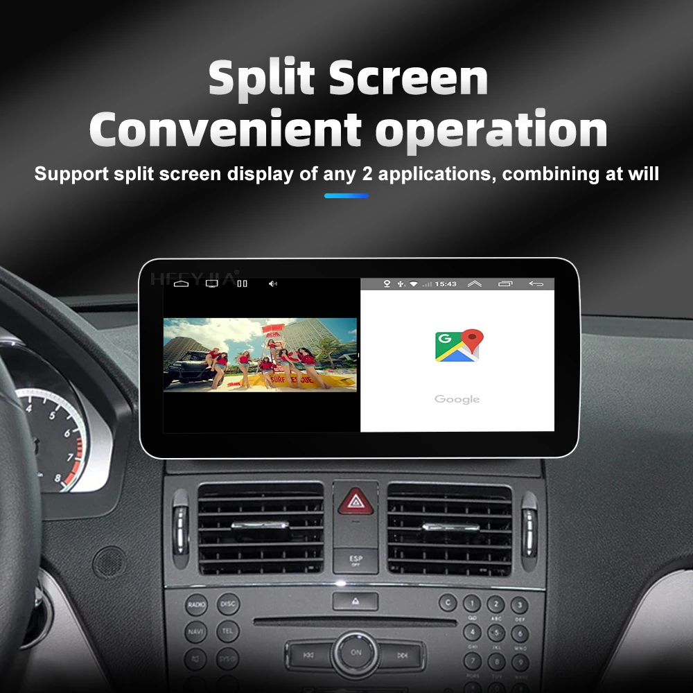 12.3 Inch Android 13 Car Radio Stereo Screen WIFI SIM Carplay Multimedia For Mercedes C GLC W204 W205 W447