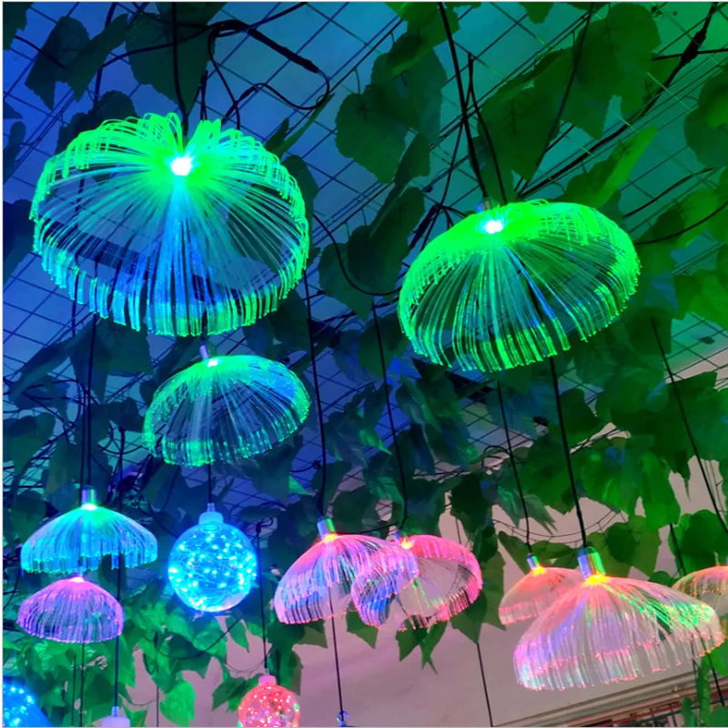 Multi Color LED Lights Lamp sky decorated starry lamp Jellyfish fiber optic lamp