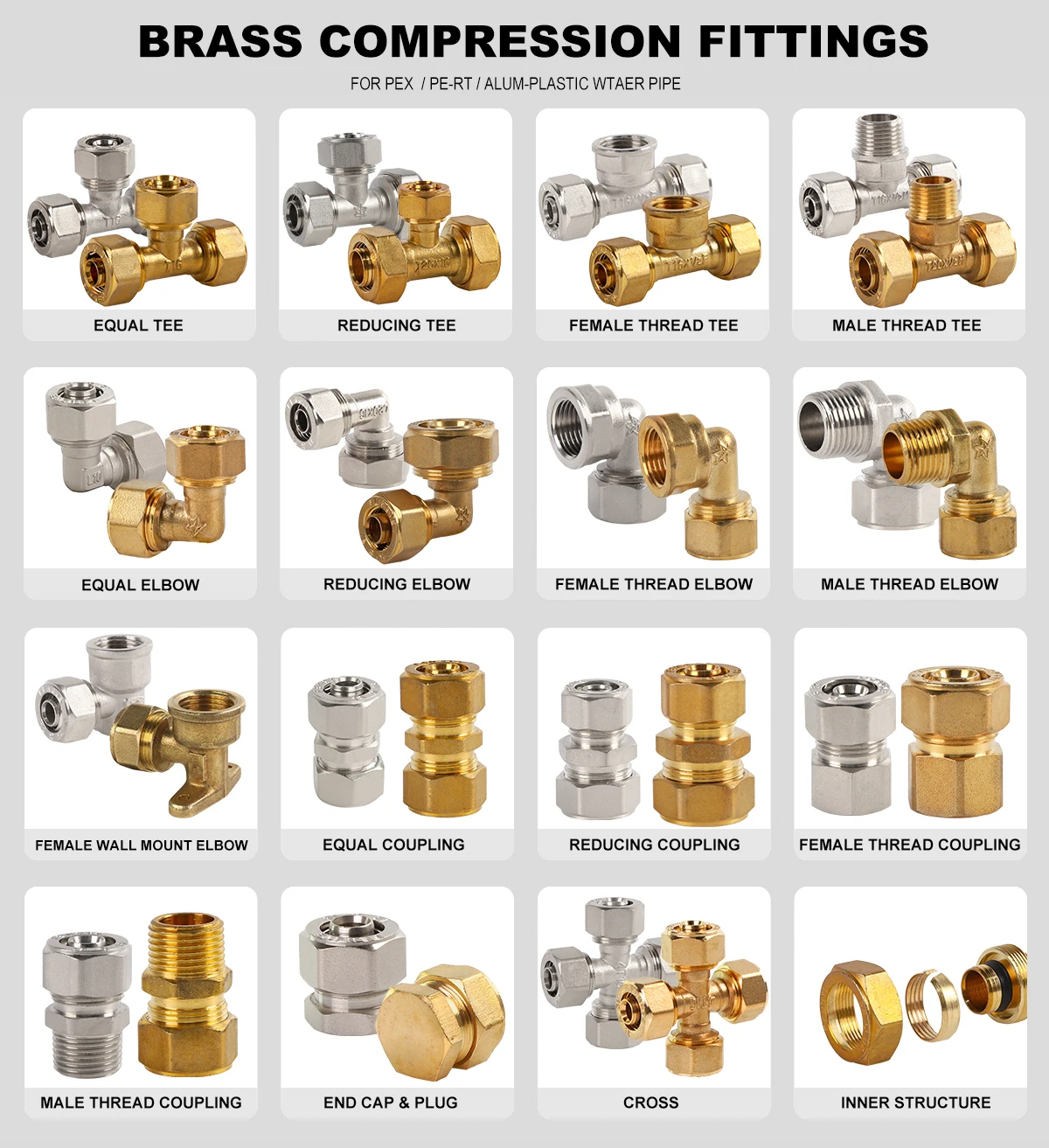  plumbing accessories water 15mm copper fitings supplies pex pipe fittings