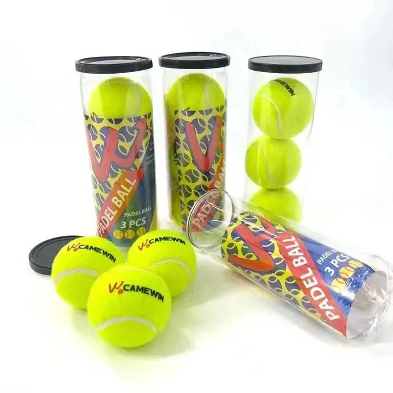 New 3 PCS Elasticity Padel Balls High Quality Training Sport Rubber Tennis Balls.
