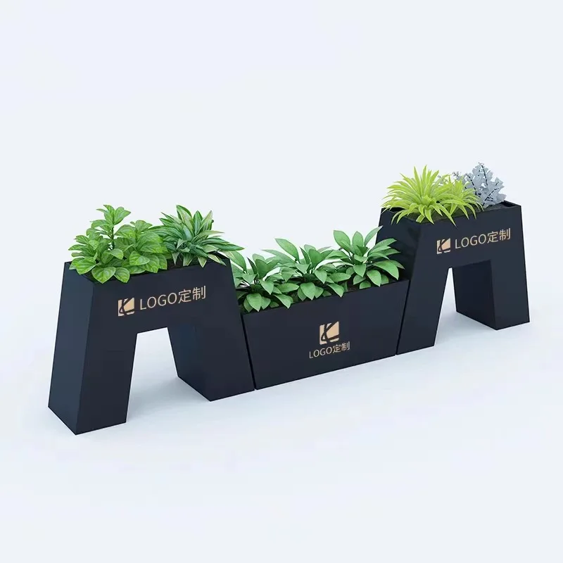New designs metal planters boxes floor standing stainless steel flower pots