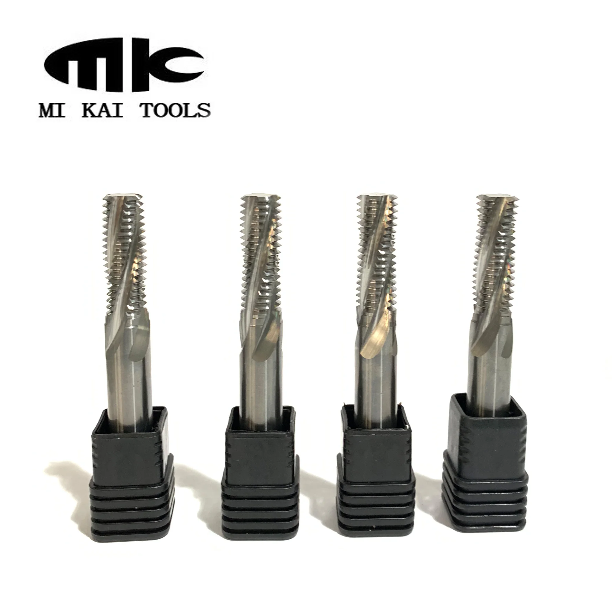 MK Solid Carbide End Mill Cutters 4Flutes Cutting Tool M8 Thread Mill For Steel