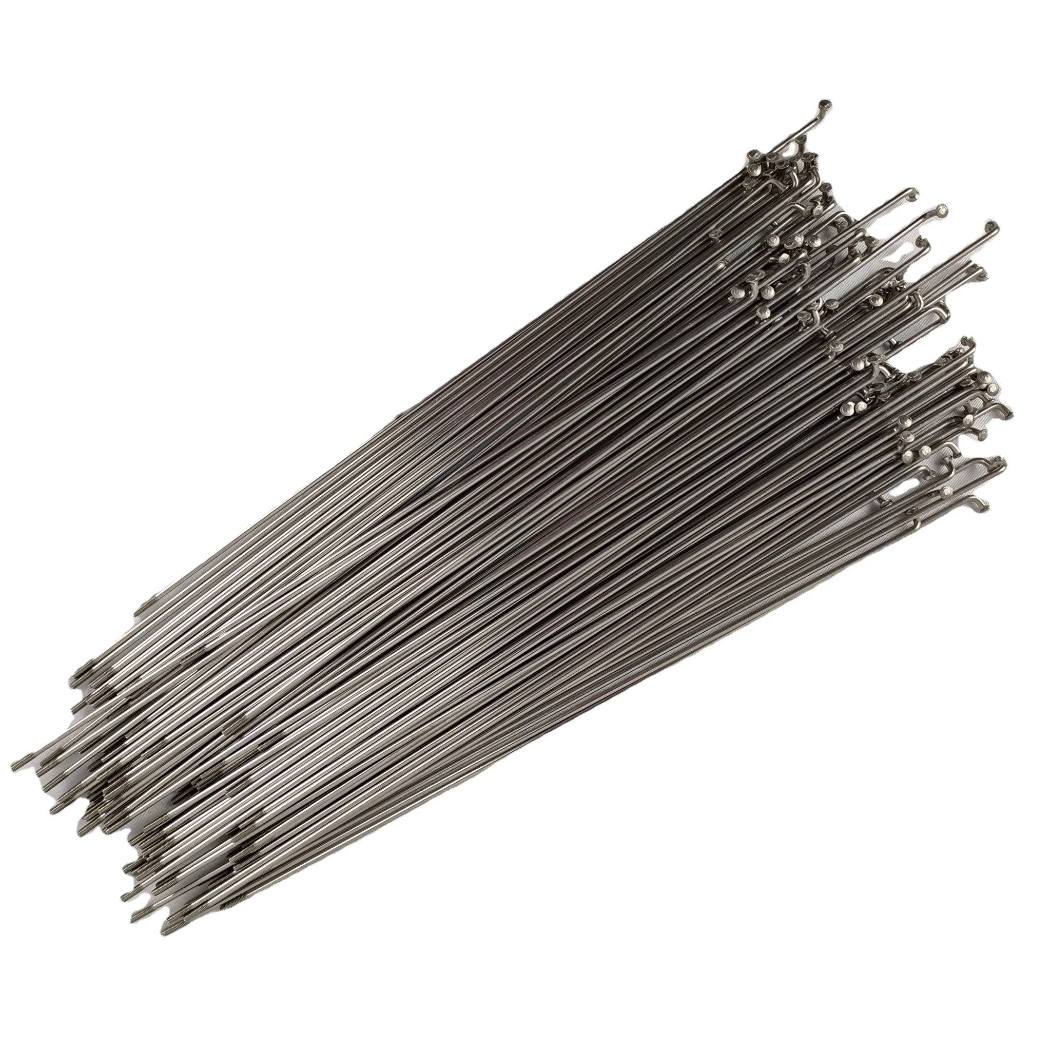 2022 Cheap Factory Price 14G/13G /8G J Bend/Straight Stainless Steel Bicycle Spokes&Brass Nipples of Various Size for MTB