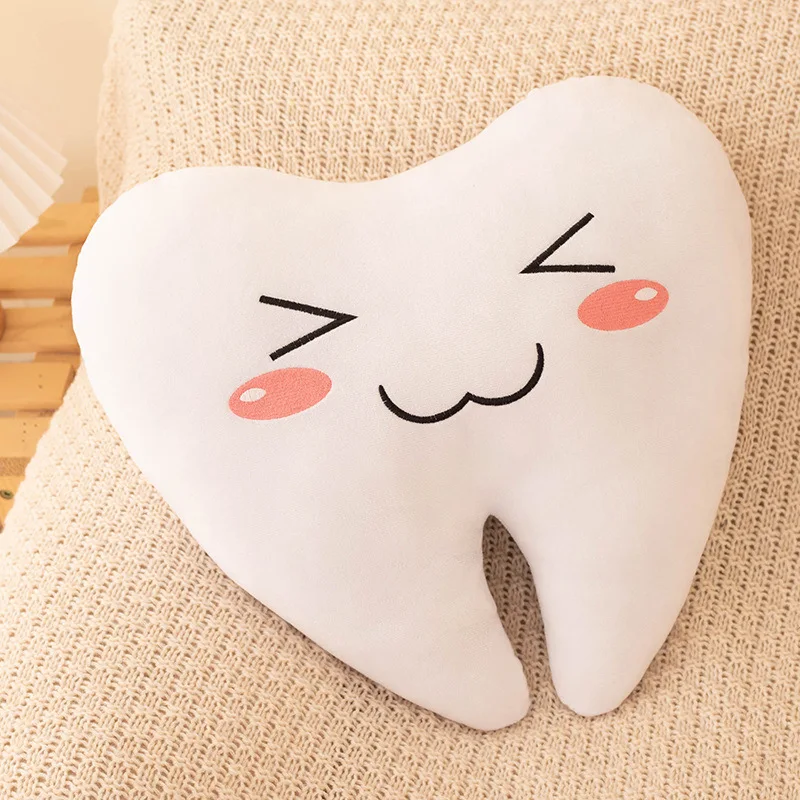 Wholesale New Creative Smiling Teeth Toy Stuffed Children Gift Little Smiling Tooth Pillow