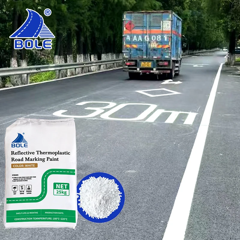 3 to 5 Minutes Quick Drying paint line road  high whiteness hot melt paint white reflective road paint