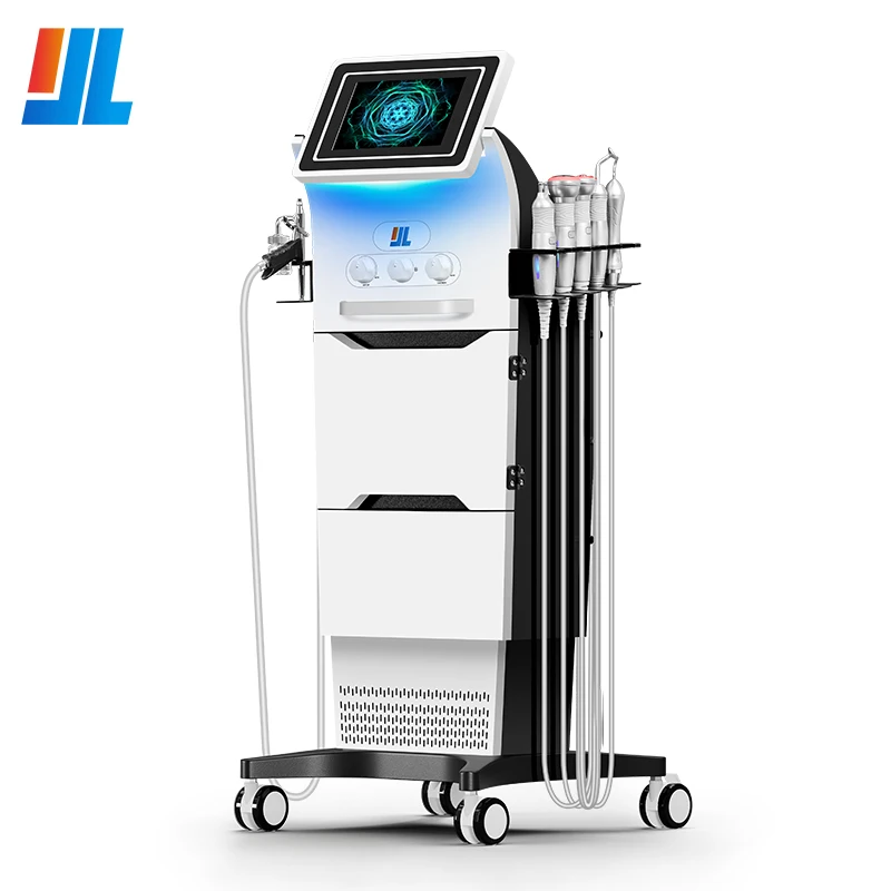 10 In 1Hydrogen Oxygen Bubbles RF Hydra Face H2O2 Acne Cleaning Facial Needle-Less Injector Micro Crystal Dermabrasion Machine