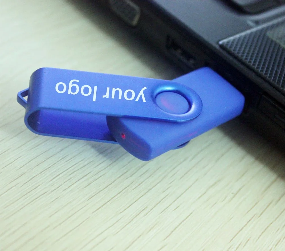 Free Custom Logo USB2.0 Memory Stick 16GB 32GB 64GB 128GB Swivel Thumb Drive Pen Drivers