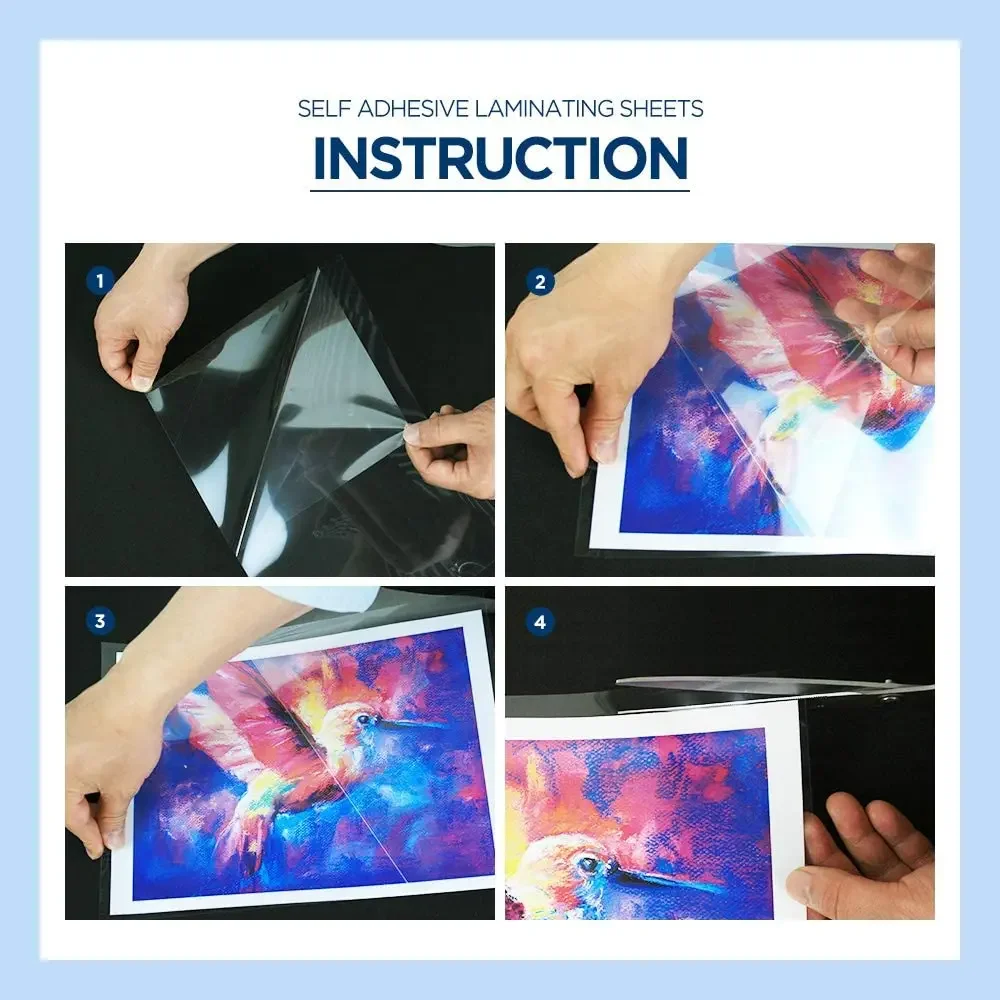 A4 Size Paper Photo 125 mic 175 micron BOPET Material Clear Transparent Thermal Lamination Plastic Pouch Film