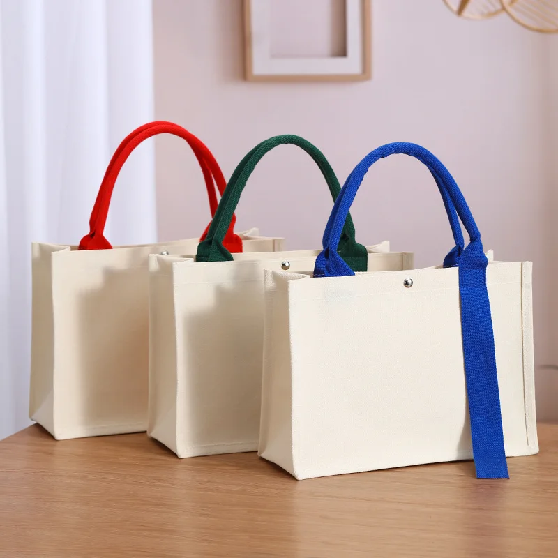 custom logo high quality durable advanced waterproof laminated cotton canvas gift promotional shopping tote bag canvas tote bag