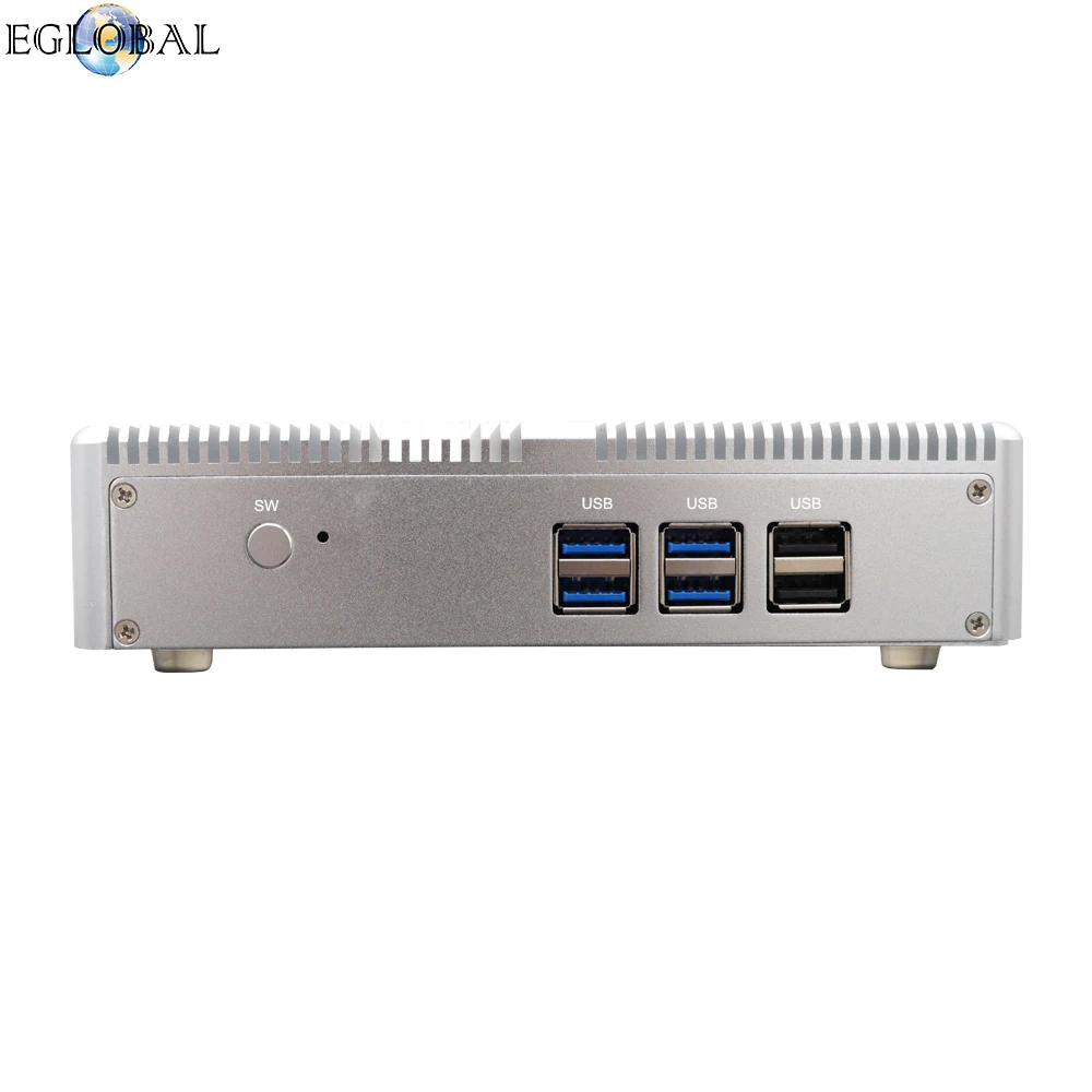 Дешевый безвентиляторный Настольный ПК HTPC N3700 2 4 ГГц четырехъядерный двойной RJ45 Nic DDR3L * HD-MI 4xusb 3 0 2xusb Linux офисный компьютер