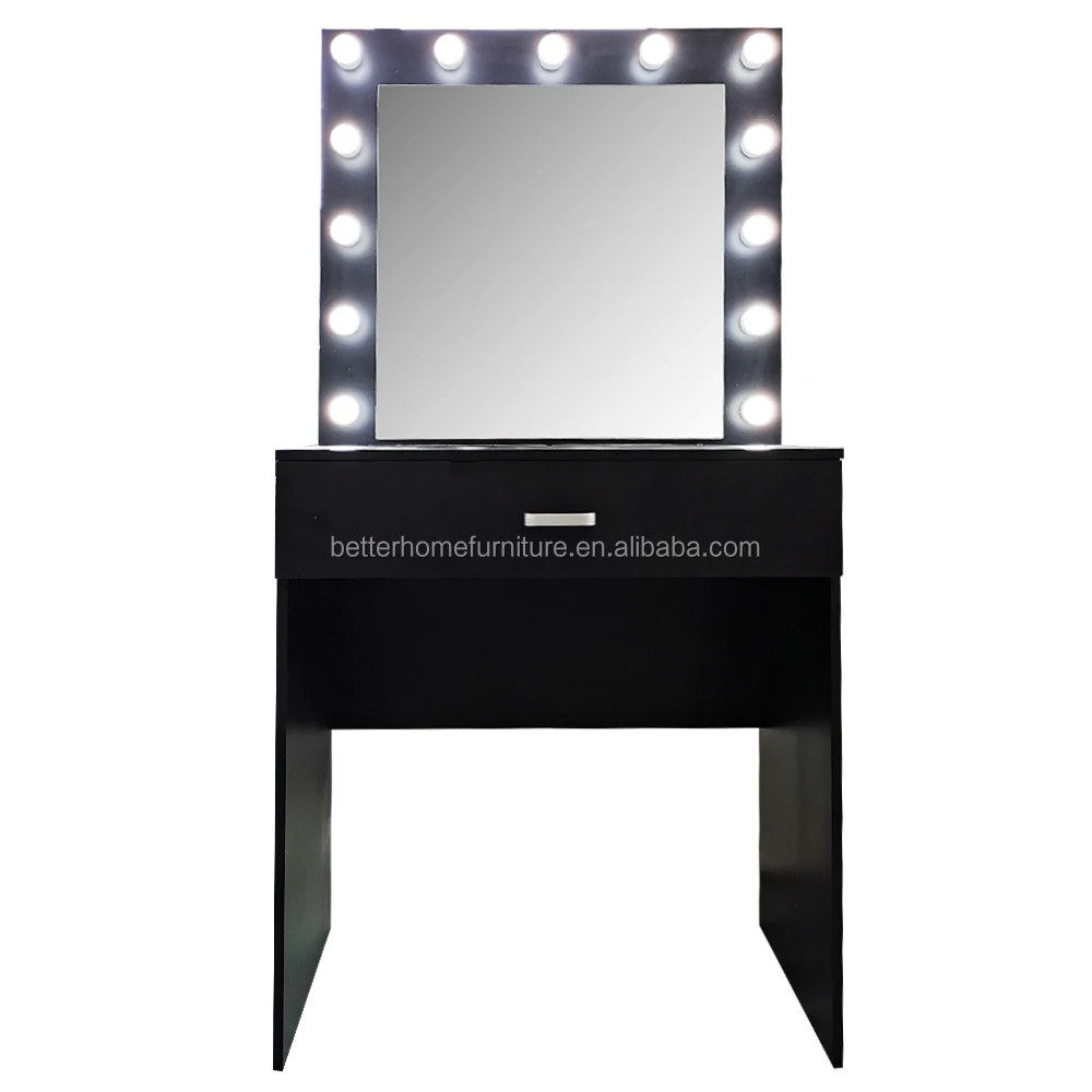 Светодиодный туалетный столик ZJH для девочек с зеркалом, мебель для спальни, туалетный столик