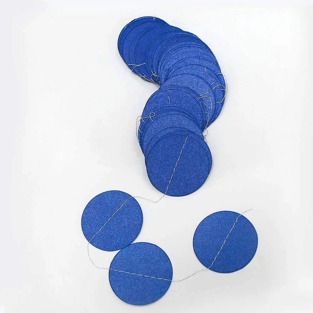 
Royal Blue Circle Garland Hanging Polka Dot Streamer Boy Kids Birthday Party Decoration Bunting Banner Backdrop Decor Wedding 