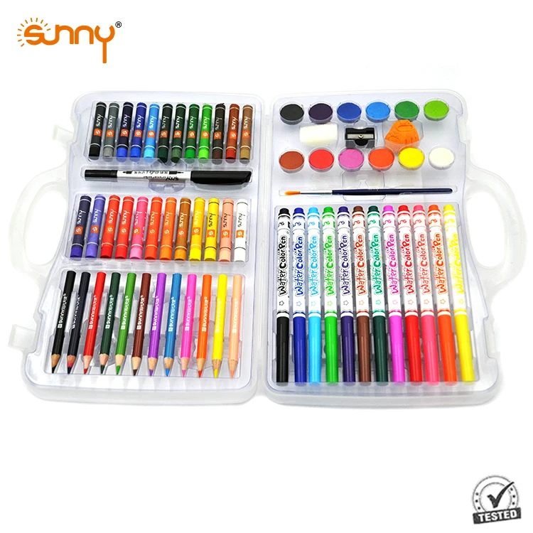 Горячая Распродажа, 138 шт., набор для художественного рисования с акварельным пером и цветным карандашом для детей