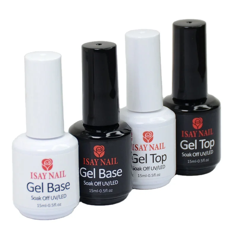 Factory custom logo private label 15ml uv colors cat eye led nails color set french style rubber base top coat gel nail polish