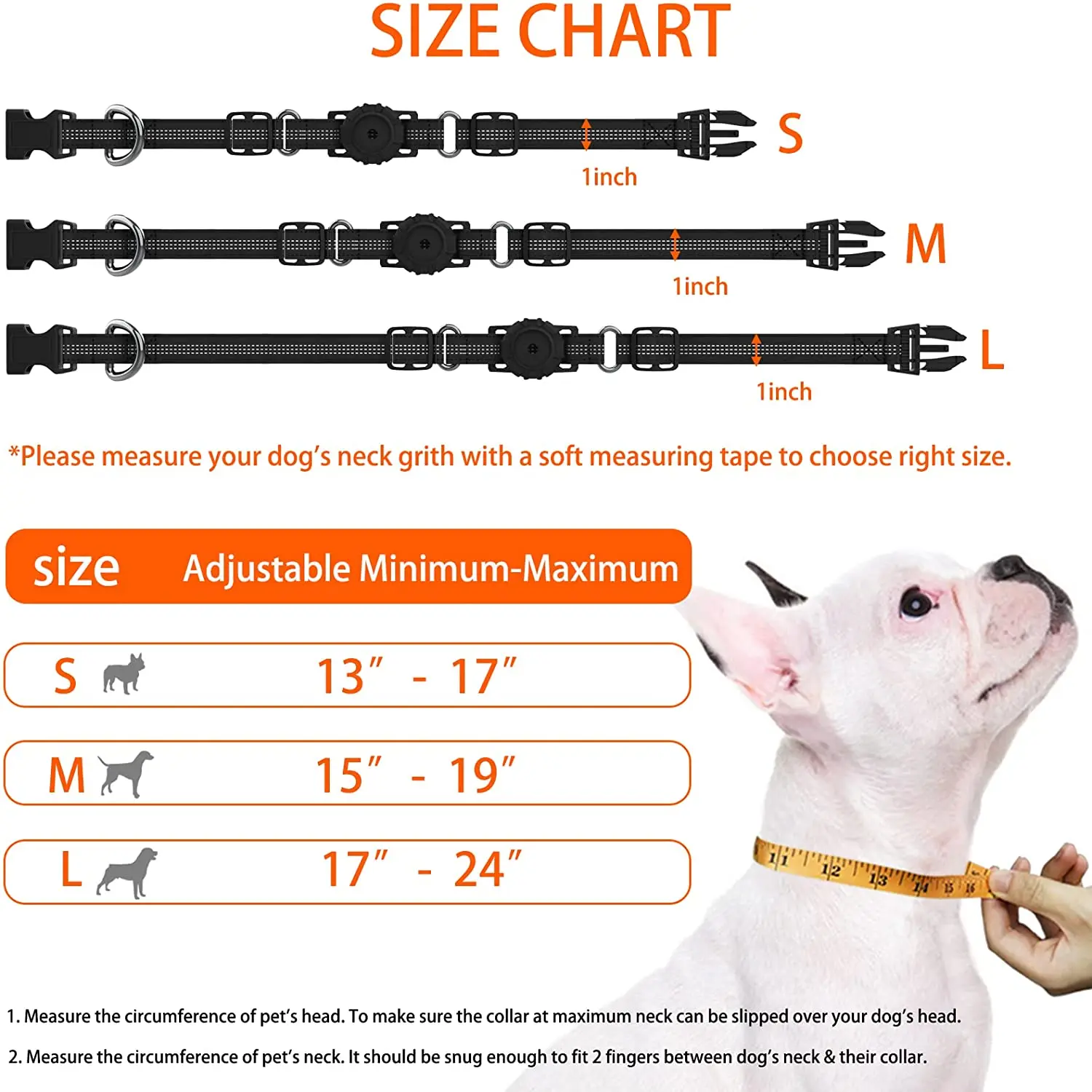 ODM Hot Sale Airtag Reflective Nylon GPS Dog Collar High Quality Customized Logo Collares Para Perros