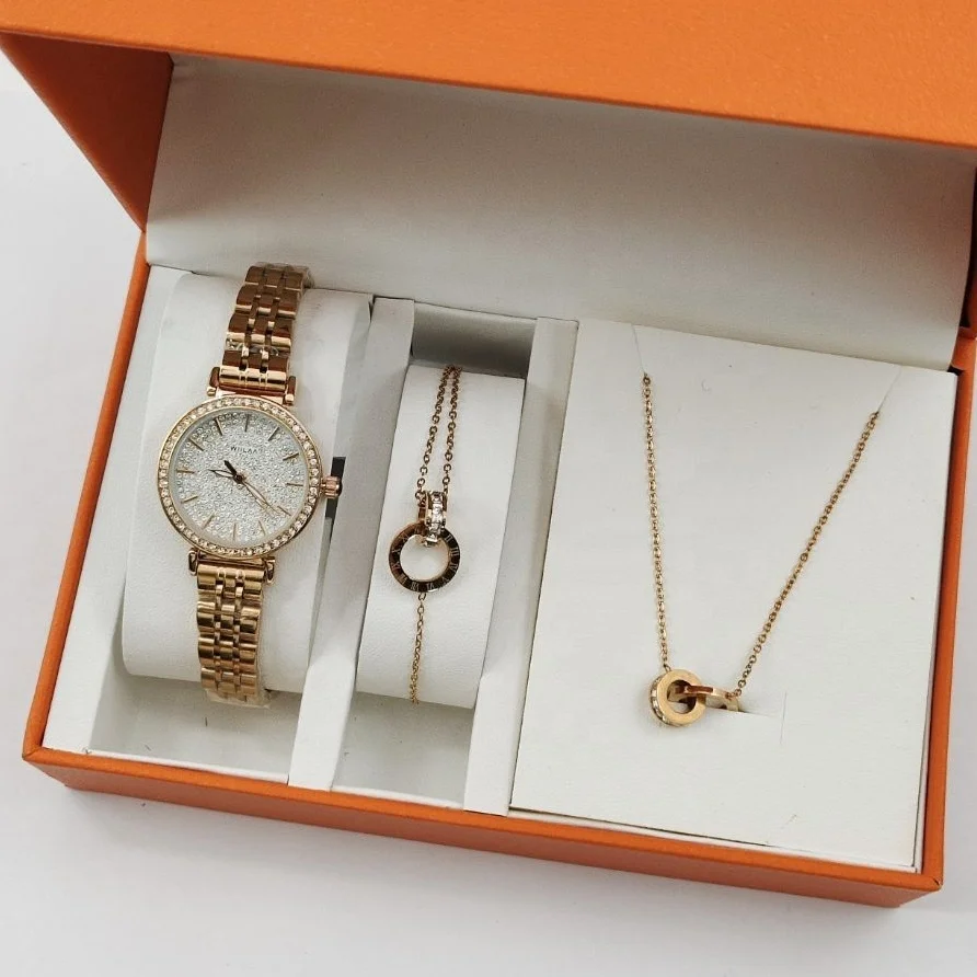 New Arrival Fashion Luxury Wrist Quartz Watches Designer Watches Famous Brands Necklace Bangle Jewelry Watch for Women wbs001