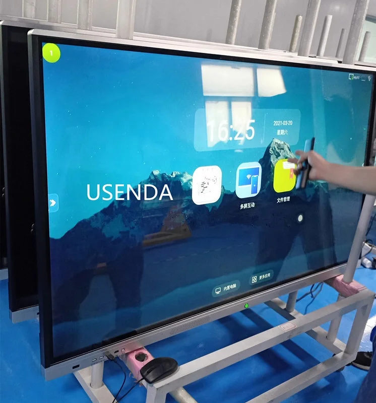 4K Multi Infrared Touch Computer Touch Interactive  Flat Smart Board Kiosk Meeting Whiteboard Display LCD Screen 65 75 inch