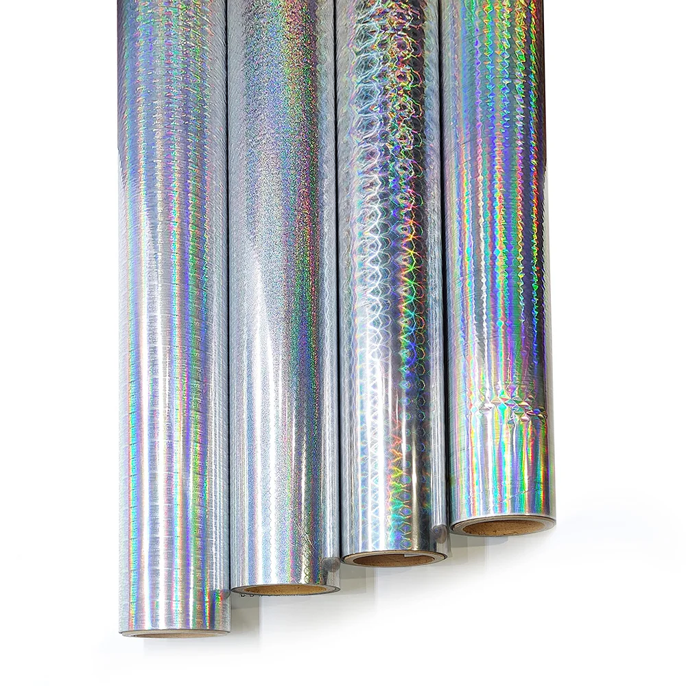 Free sample cloud pattern holographic laser bronzing film for blending textiles and leather