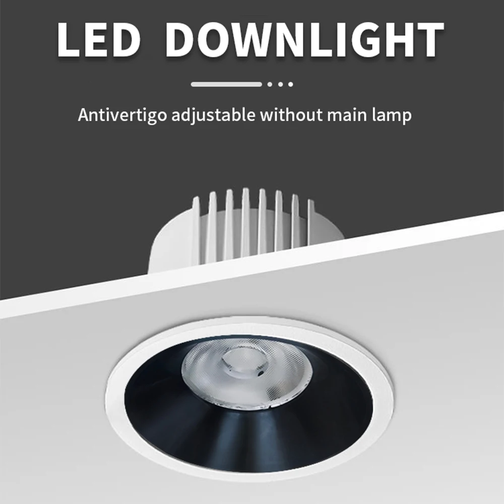 CRI 0.9 Anti-glare LED 12W Spot Light Recessed Ceiling Lamp Down light