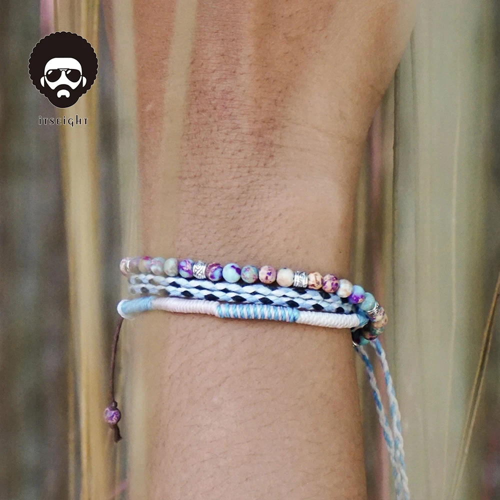 Wholesale European and American step into hand-woven bracelet chain beaded bracelet rice beads bohemian beaded bracelet jewelry