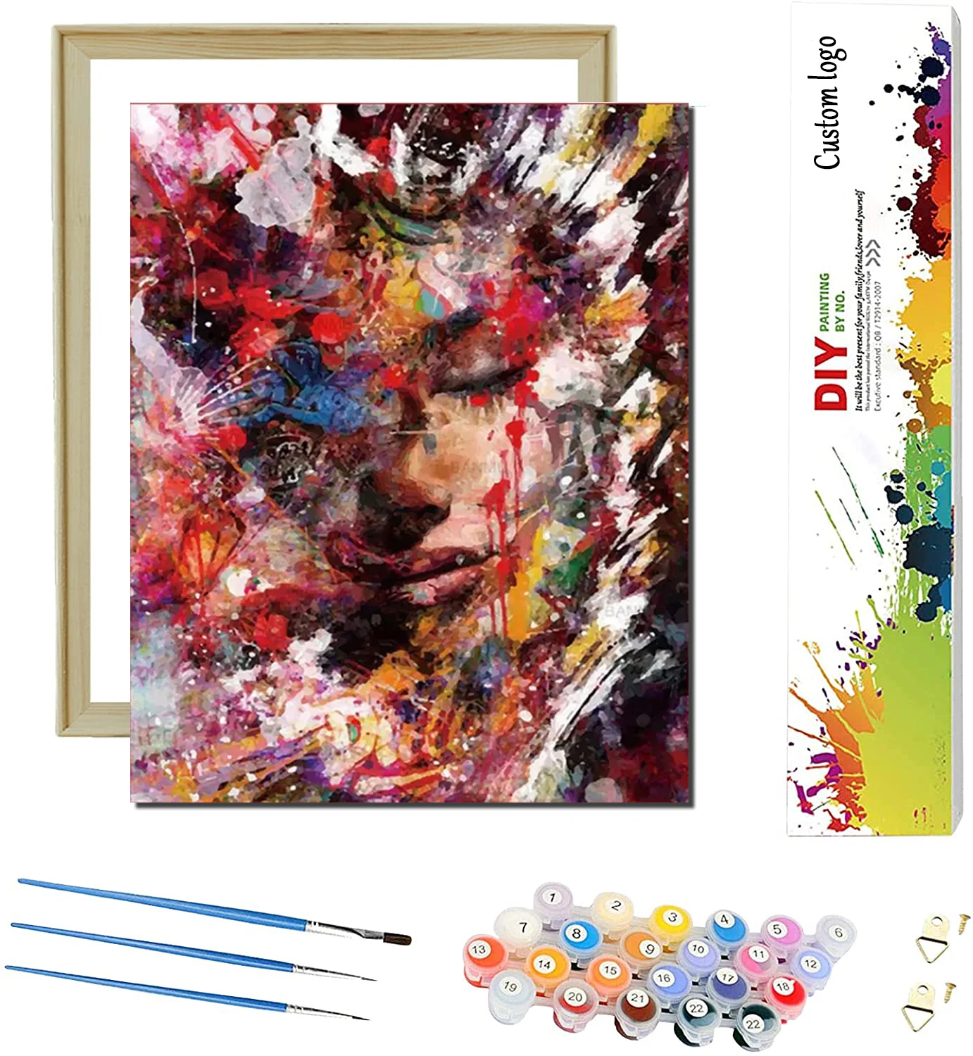 Раскрашенная тусклое лицо картина по номерам Картина на холсте современная абстрактная ручная роспись маслом для дома