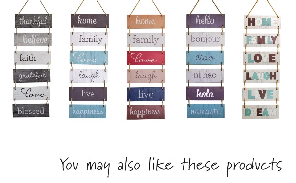 manufacturers custom High quality Large Hanging Wall Sign Rustic Wooden Decor Hanging Wood Wall Decoration