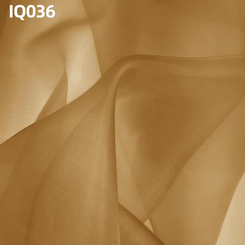 hysk manufacturer Solid Color soft thin mulberry 100 natural Silk organsa gazar pure silk tulle silk organza fabric textiles