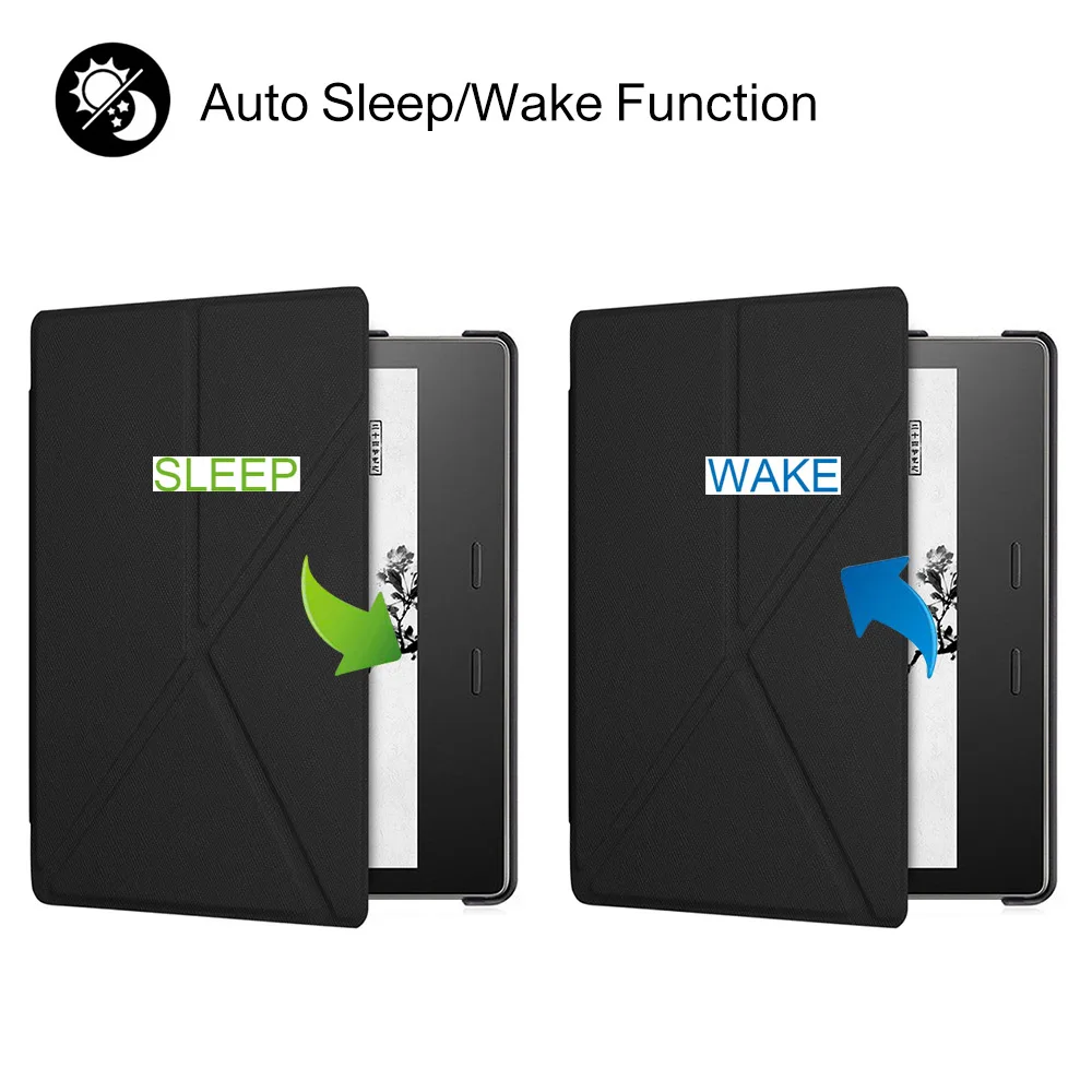 Origami ereader case with Auto Sleep/Wake Smart Magnetic closure Slim light weight case For Kindle oasis 3