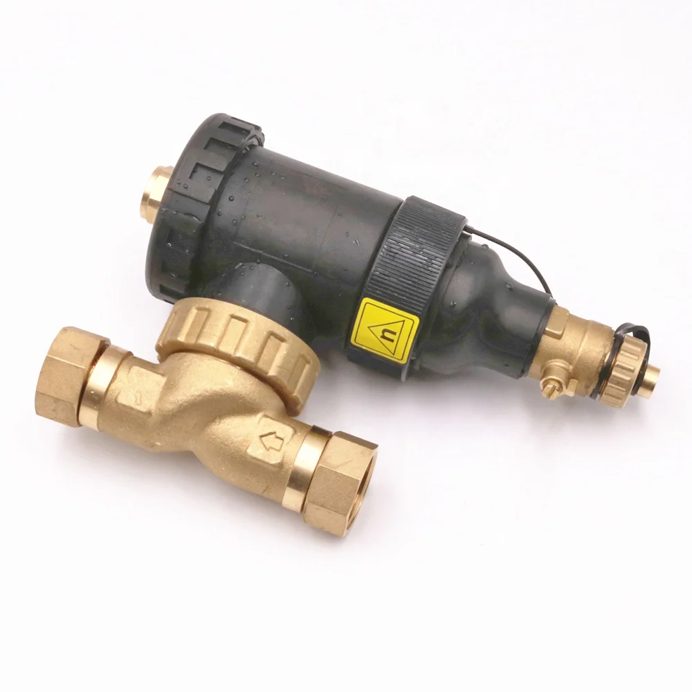 Magnetic boiler filter dirt separator for water underfloor heating boiler system