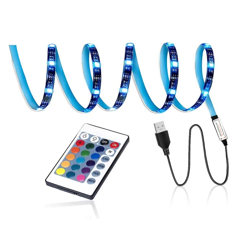 Хорошая обратная связь пользовательские rgb ТВ полосы с usb-разъемом с регулируемой яркостью 5050 светодиодные полосы с пультом дистанционного управления