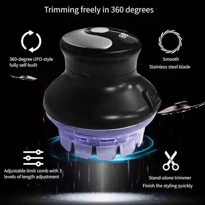 Rechargeable unidentified flying object children's Shaver shaver shaved head hair trimmer 360-degree rotary hair trimmer