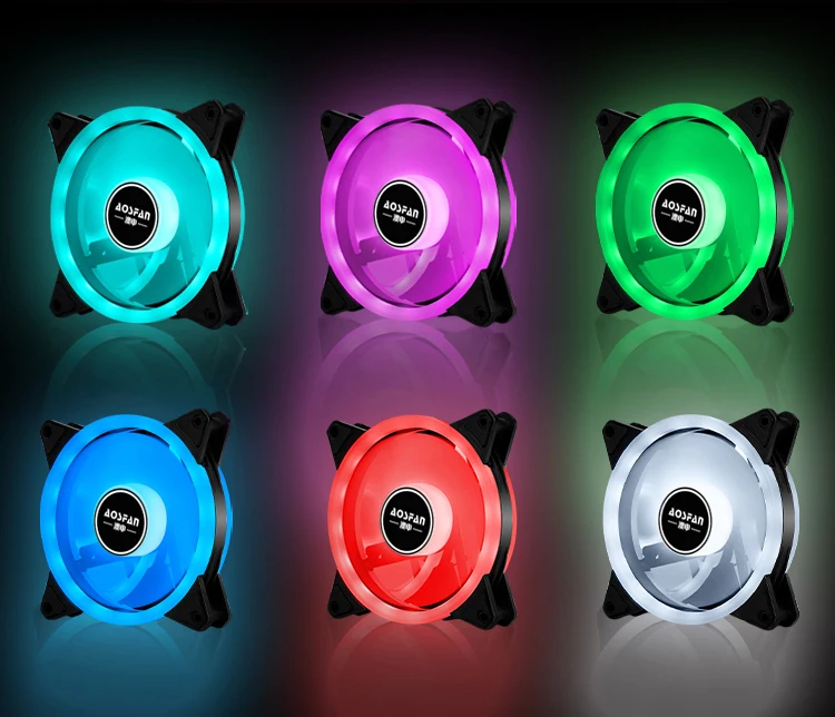 Rgb argb вентилятор для корпуса компьютера фабричные игровые rgb вентиляторы высокая производительность волшебный зеркальный радиатор кулер fw59